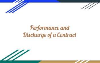 Performance of a Contract