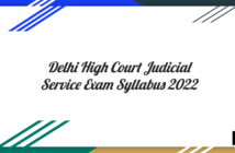 Delhi High Court Judicial Service Exam Syllabus 2022