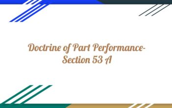 Doctrine of Part Performance