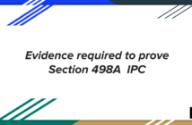 Evidence for Section 498a IPC